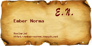 Ember Norma névjegykártya